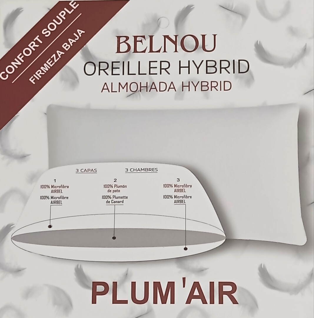 ALMOHADA/OREILLER PLUME AIR SOFT BELNOU (Confort Souple)