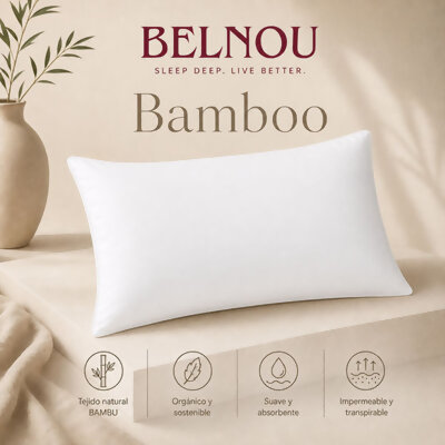 HOUSSE OREILLER/FUNDA ALMOHADA BAMBU BELNOU
